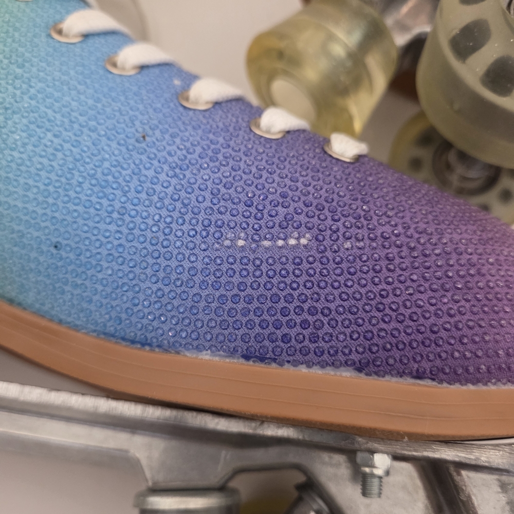 Cosmic Rainbow Pride Disco Retro Skates MultiColor Rhinestone Roller Skate sz13 - Picture 10 of 16